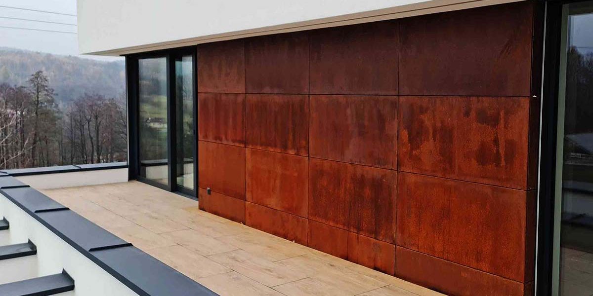 Облицовка фасада 
из листа Corten